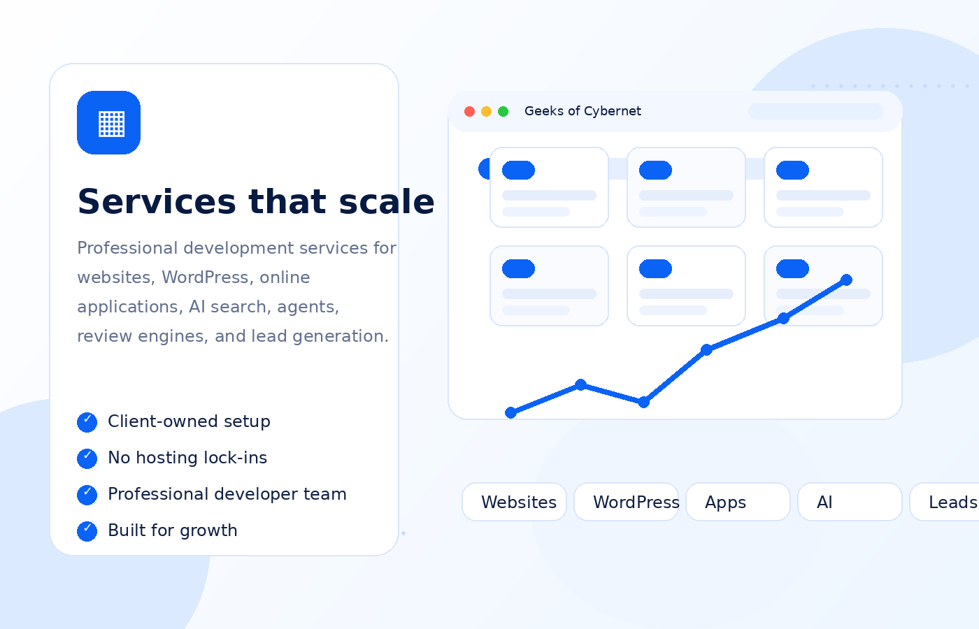 Software development team dashboard illustration